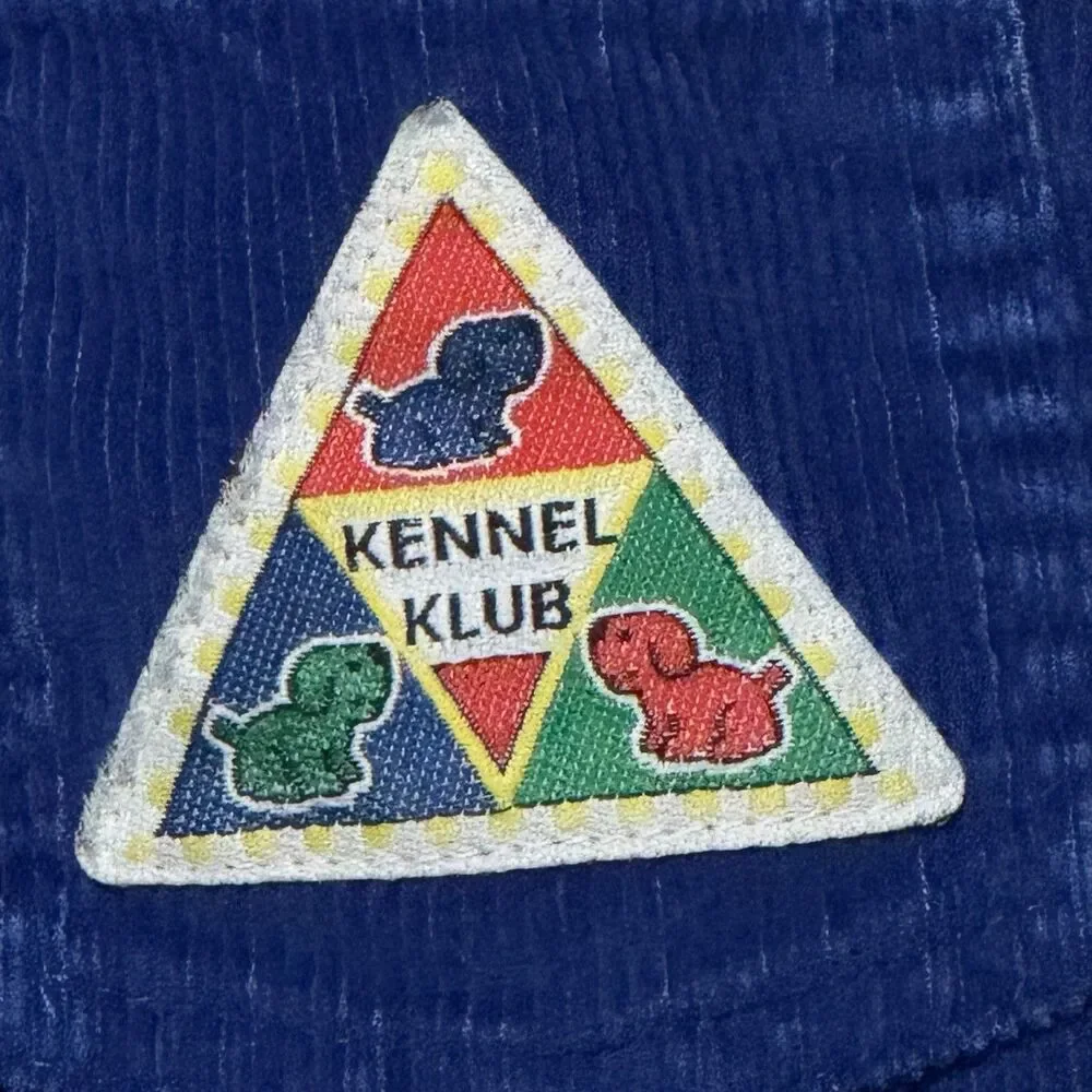 Vintage 90s OshKosh Bgosh Kennel Klub Blue Corduroy Overalls Made in USA Sz 3T